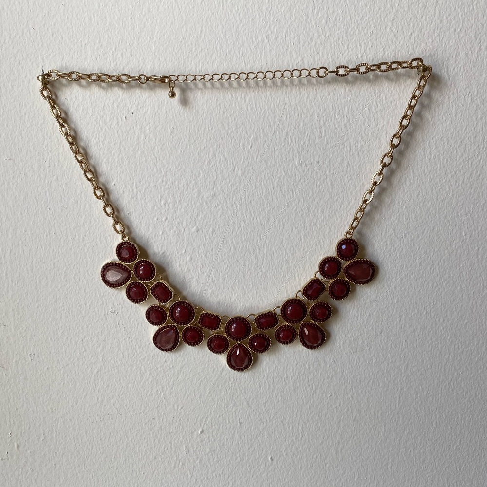 Francesca’s Ruby Red and Gold Necklace